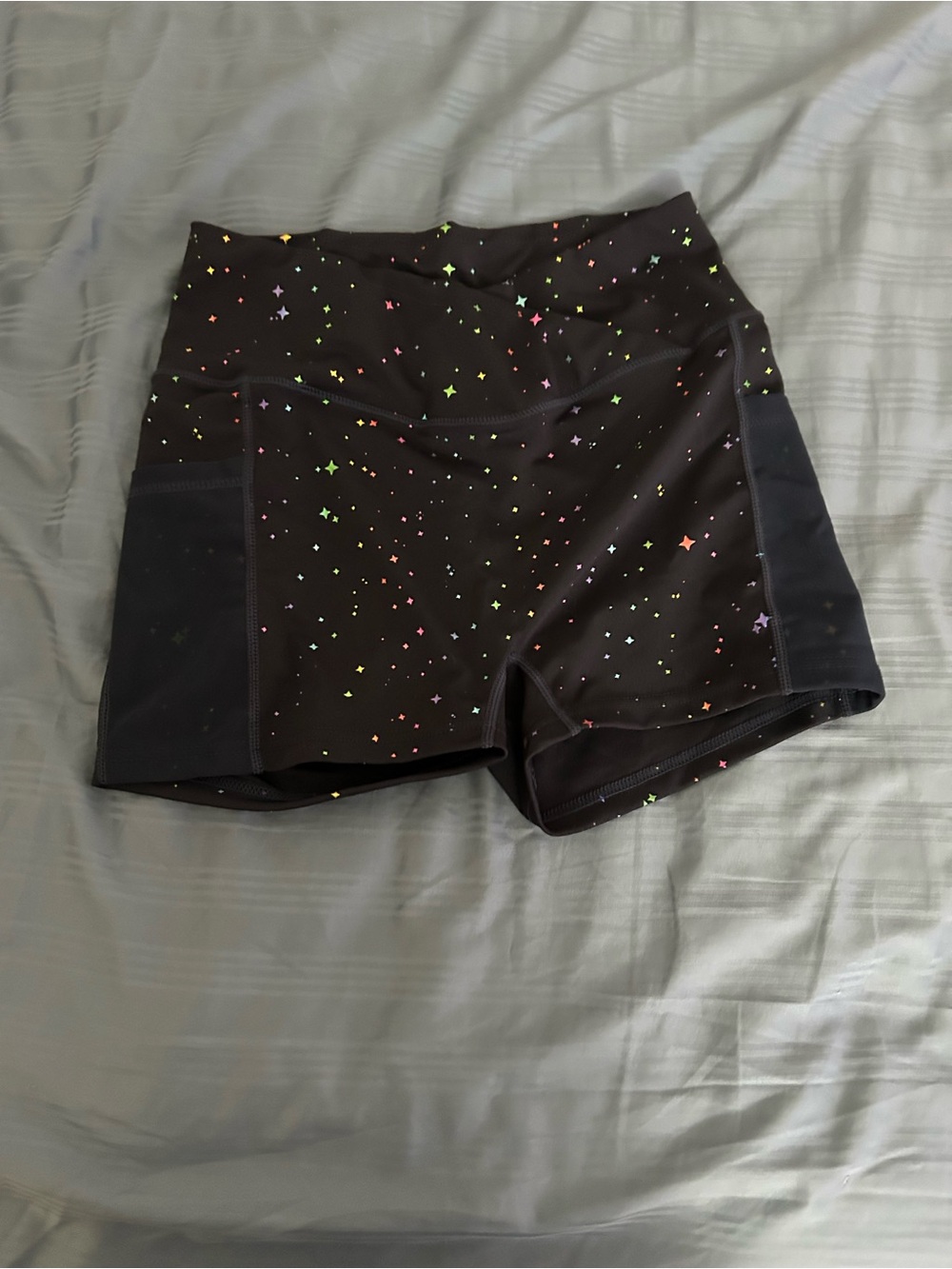 Black Star-Print Women's Performance Shorts